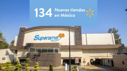 En 2019, Walmex abrió́ 134 tiendas en el país